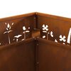 vidaXL Fire Pit Castanho 80 x 80 x 30 cm Aço corten