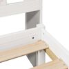 vidaXL Cama com estante sem colch&atilde;o 140x190 cm pinho maci&ccedil;o branco