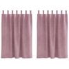 vidaXL Cortinas opacas 2 unid. Rosa Escuro 140 x 140 cm Veludo