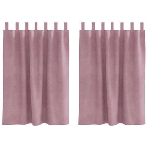 vidaXL Cortinas opacas 2 unid. Rosa Escuro 140 x 140 cm Veludo