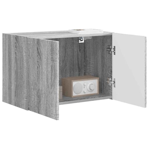 vidaXL Arm&aacute;rio de TV de Parede Cinza Sonoma 59,5 x 31 x 40 cm