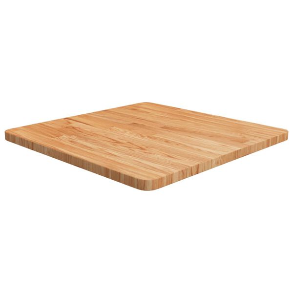 vidaXL Tampo mesa quadrado 60x60x2,5cm carvalho tratado castanho-claro