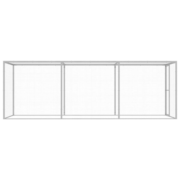 vidaXL Jaula para gatos 4,5x1,5x1,5 m a&ccedil;o galvanizado
