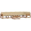 vidaXL Conjunto de Sof&aacute;s para Exterior 7 pcs Natural e Bege