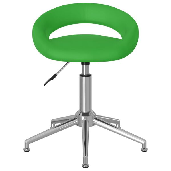 vidaXL Cadeiras de jantar girat&oacute;rias 2 pcs couro artificial verde