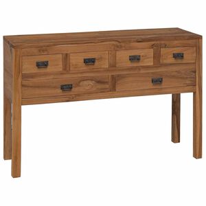 vidaXL Buffet Natural 110 x 35 x 75,5 cm Madeira de Teca S&oacute;lida