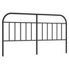 vidaXL Cabeceira de cama 160 cm metal preto