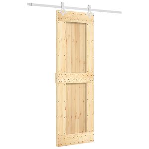 vidaXL Porta Deslizante 70 x 210 cm Natural e Branco