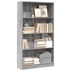 vidaXL Estante 80x24x143 cm derivados de madeira cinzento sonoma