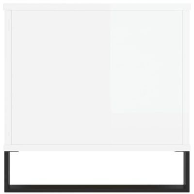 vidaXL Mesa centro 90x44,5x45 cm derivados de madeira branco brilhante