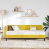 vidaXL Estrutura de Cama de Canto Amarelo 80 x 200 cm Veludo