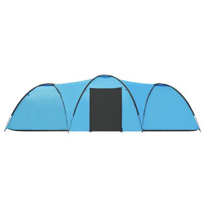 vidaXL Tenda iglu de campismo 650x240x190 cm 8 pessoas azul