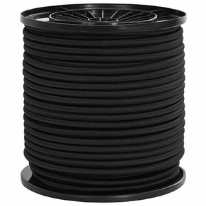 vidaXL Cordas Bungee 4 mm Preto PP e Borracha
