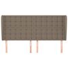 vidaXL Cabeceira cama abas tecido 163x23x118/128 cm cinza-acastanhado