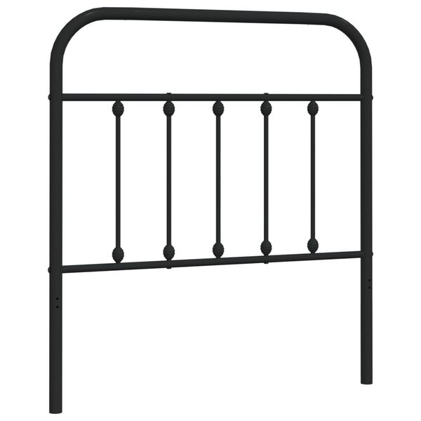 vidaXL Cabeceira de cama 90 cm metal preto