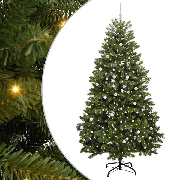 vidaXL &Aacute;rvore de Natal Artificial Verde 300 cm PVC e Metal