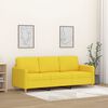 vidaXL Sof&aacute; de 3 lugares 180 cm tecido amarelo-claro