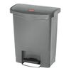 Recipiente Rubbermaid com pedal Slim Jim 30 L Cinza
