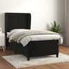 vidaXL Cama com molas/colch&atilde;o 90x200 cm veludo preto