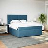vidaXL Cama com molas/colch&atilde;o 180x200 cm veludo azul