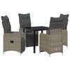 vidaXL Conjunto de Jantar para Jardim 5 unid. Bege vime PE