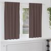 vidaXL Cortinas Blackout com Argolas 2 pcs Marrom Escuro 175 x 140 cm