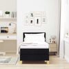 vidaXL Cama Box com colch&atilde;o com cabeceira Preto 80 x 200 cm tecido