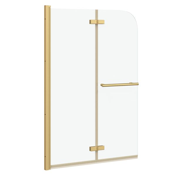 vidaXL Enclosure de Chuveiro Ouro 95 x 140 cm Vidro ESG e Alum&iacute;nio