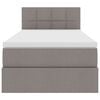 vidaXL Cama com arruma&ccedil;&atilde;o e colch&atilde;o Cinzento-acastanhado 90 x 200 cm