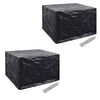 vidaXL Conjunto capas p/ mobili&aacute;rio jardim 2 pcs 8 ilh&oacute;s 113x113 cm
