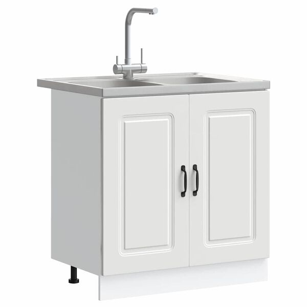 vidaXL Arm&aacute;rio de Cozinha com porta Kalmar Branco 80 x 46 x 81,5 cm