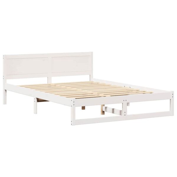 vidaXL Estrutura da Cama com cabeceira Branco 150 x 200 cm