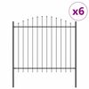 vidaXL Cerca para Jardim WOERDEN 6 unid. 170 x 190 cm Cinzeto