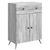 vidaXL Buffet Sonoma Cinzento 66 x 34,5 x 90 cm Derivados de Madeira