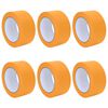 vidaXL Fitas de M&aacute;scara para Pintores 6 unid. Amarelo 50mm x 50m Papel