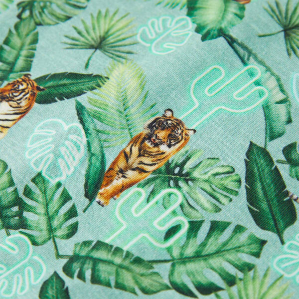 T-shirt para crian&ccedil;a verde-claro mesclado 92