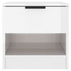 vidaXL Mesas de cabeceira 2 pcs madeira processada branco brilhante
