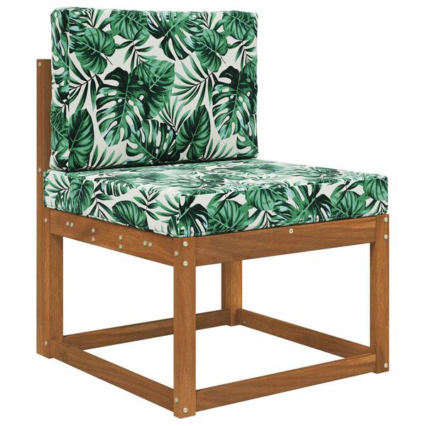 vidaXL Almofada para Sof&aacute; Externo 2 pcs Padr&atilde;o de Folhas Poli&eacute;ster