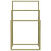 vidaXL Toalheiro de p&eacute; 48x24x79 cm ferro dourado
