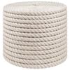 vidaXL Corda de Juta 10 mm Branco 100% juta Tossa
