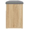 vidaXL Banco sapateira 82x32x45,5 cm derivados madeira carvalho sonoma