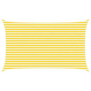vidaXL Vela de sombra solar Amarelo e Branco 5 x 3 m
