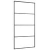 vidaXL Porta deslizante vidro ESG fosco e alumínio 102,5x205 cm preto