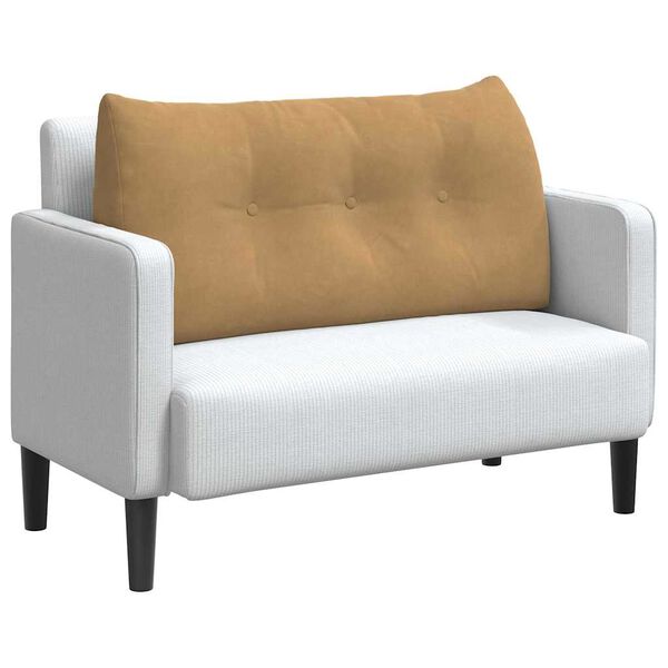 vidaXL Travesseiro para Costas Castanho 100 x 24 x 50 cm Veludo