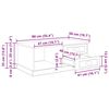 vidaXL Mesa de centro com gaveta Madeira Antiga 90 x 50 x 35 cm