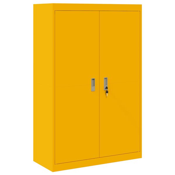 vidaXL Arm&aacute;rio de arruma&ccedil;&atilde;o 2 pcs Amarelo Mostarda 90 x 40 x 140 cm