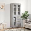 vidaXL Arm&aacute;rio alto 69,5x34x180 cm derivados de madeira sonoma cinza
