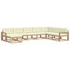 vidaXL Conjunto de Sof&aacute;s para Exterior 8 unid. Branco e Creme
