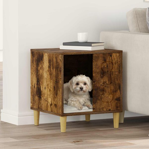 vidaXL Casinha para Cachorro Carvalho Defumado 44 x 42 x 49 cm