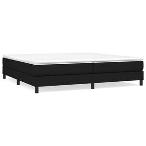 vidaXL Estrutura de cama com molas 200x200 cm tecido preto